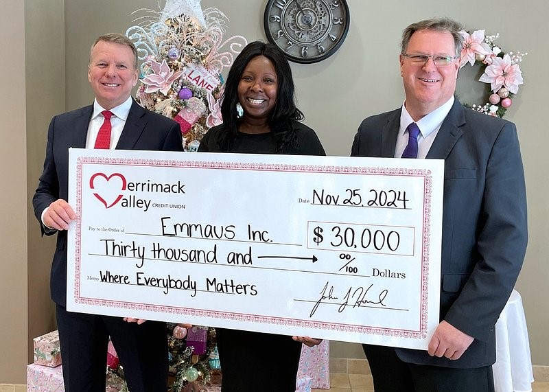 Merrimack Valley Credit Union Makes Annual $30,000 Donation to Haverhill's Emmaus, Inc.